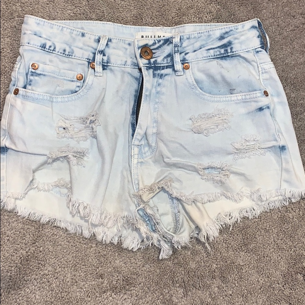 High waisted jean shorts